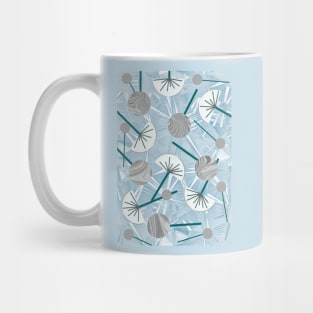 Vintage Geometric Flowers, Kimono,Cocktail  Abstract Pattern #3 Mug